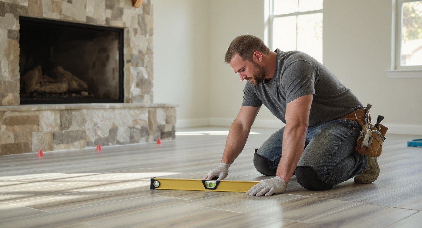 Porcelain tile flooring installation in San Antonio